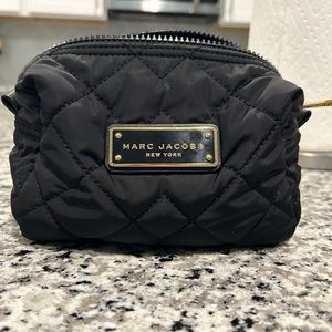 Marc Jacobs Black quilted travel makeup toiletry bag
